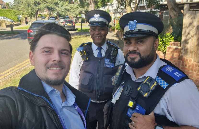 Cllr. Matthew with members of the Hatch End SNT