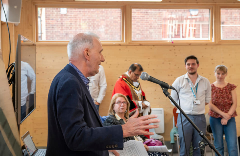 Cllr. Matthew during the speeches