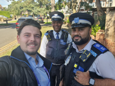 Cllr. Matthew with members of the Hatch End SNT